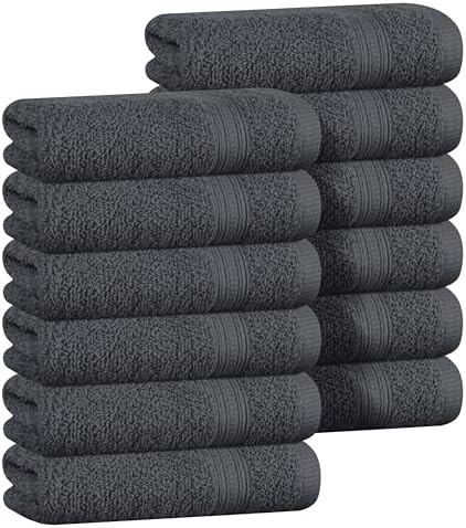 BOUTIQUO Ultra Soft Cotton Washcloths 12 Piece Set