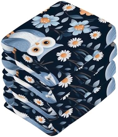 Owl Washcloths Childrens Reusable Face Towels