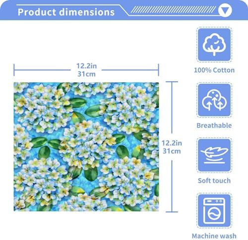 Pretty Flower Washcloth Set for Babies Soft Absorbent Reusable Washcloths