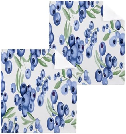 YETTASBIN Blueberry Washcloths 2 Pack