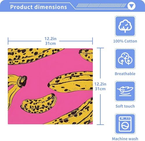 Xigua Yellow Banana Washcloth Set 12x12