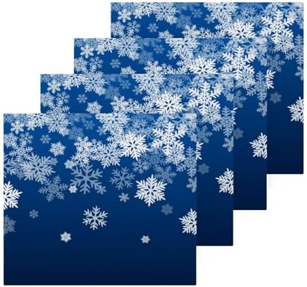 Blue Christmas Snowflake Washcloths 2-Pack
