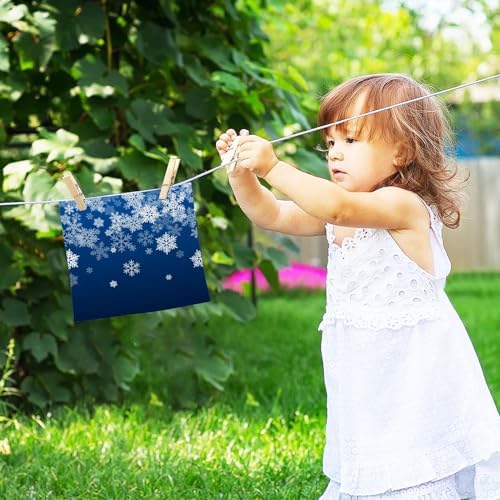 Blue Christmas Snowflake Washcloths 2-Pack
