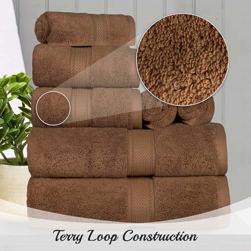 Superior Egyptian Cotton Pile 6-Piece Bath Towel Set