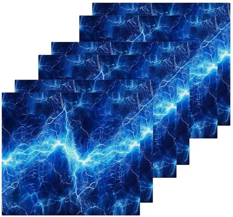 Fast-Drying 12x12 Inch Blue Lightning Washcloth Set