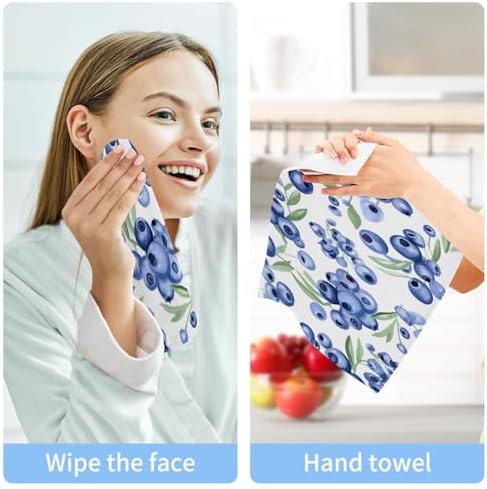 YETTASBIN Blueberry Washcloths 2 Pack