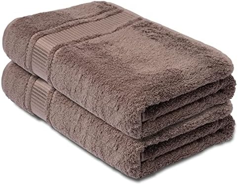 2-Piece Mocha Brown Bath Towel Set