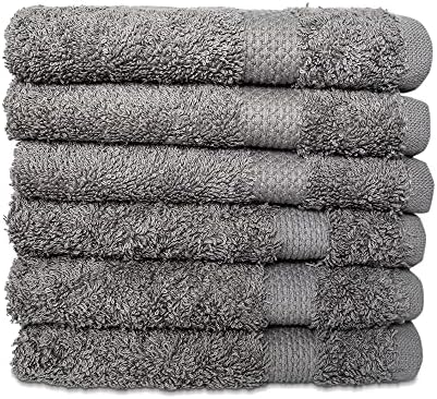Hencely Premium 6-Pack 12x12 Washcloths