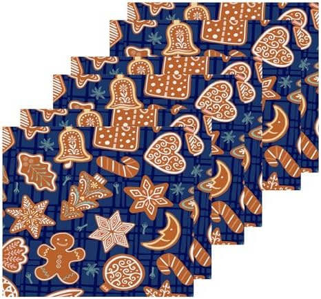 christmas gingerbread man washcloth set with 2-12 pieces