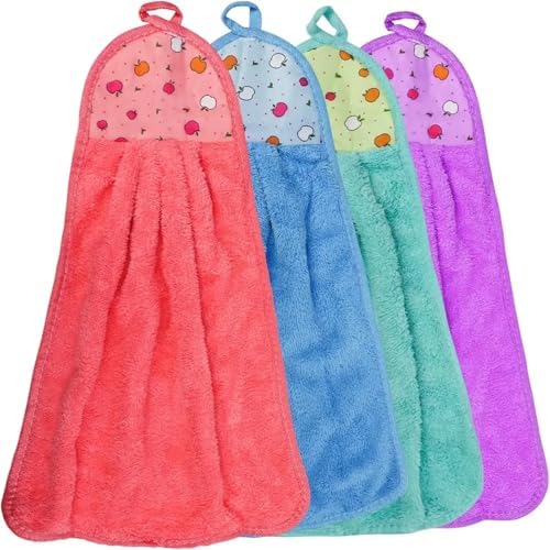 Quick Dry Microfiber Hand Towels with Hanging Loop 3 Pack