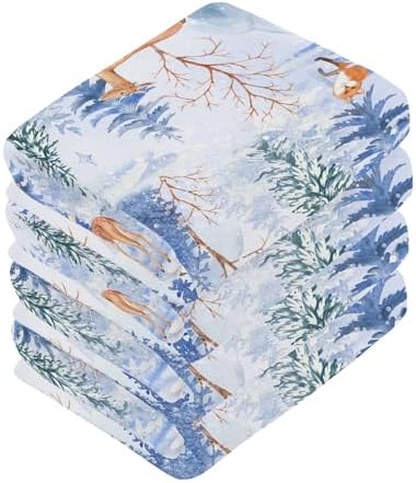 Xigua Cartoon Deer Washcloth Set 12x12 2-12 Fast Drying Absorbent