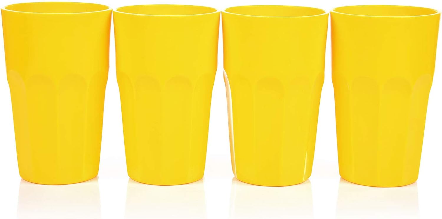 Mintra Home Drank Cup 4PK Yellow 15oz