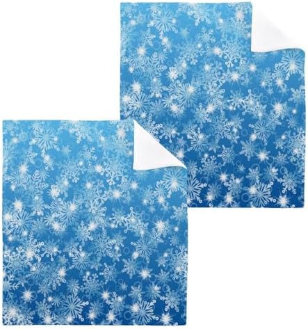 Adorable Christmas Snowflakes - Soft Reusable Washcloths