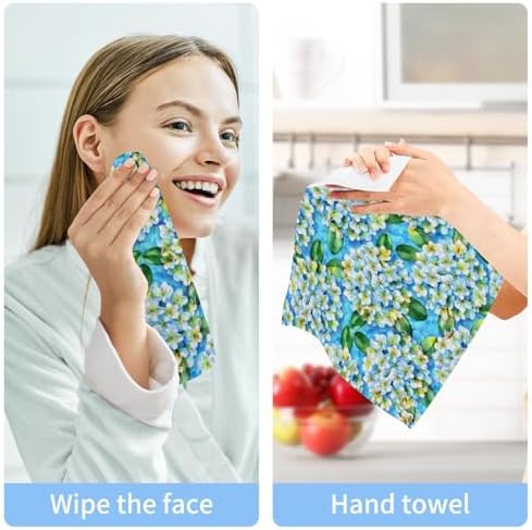 Pretty Flower Washcloth Set for Babies Soft Absorbent Reusable Washcloths