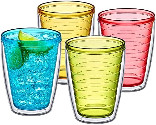 Perfect for Entertaining Gifting 16-Ounce Double-Wall Plastic Tumblers