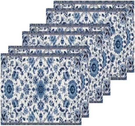 YETTASBIN Blue Texture Washcloths 2 Pack