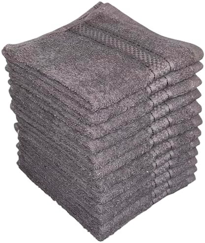 12-Piece Luxurious Soft Machine Washable Washcloths for Face Body 12x12 inch
