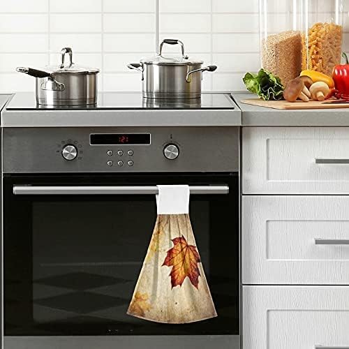 Autumn Leaf Hanging Kitchen Towel with Loop 2 Pack