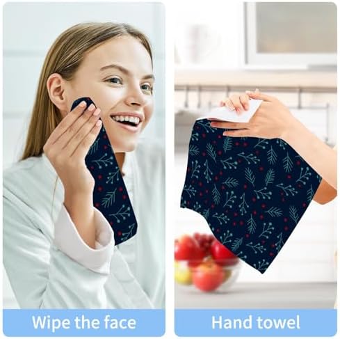 Festival-Worthy Soft Absorbent 12x12 Christmas Washcloth Set