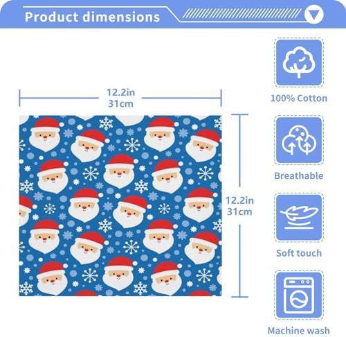 Christmas Santa Washcloth Set