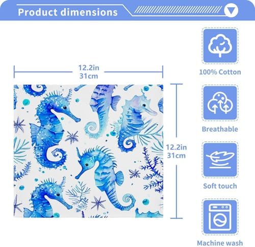 Seahorse Washcloth 2-Pack for Babies