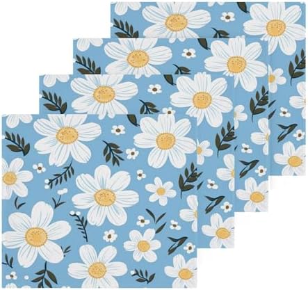 Yettasbin Daisy Flower Washcloth Set for Classification
