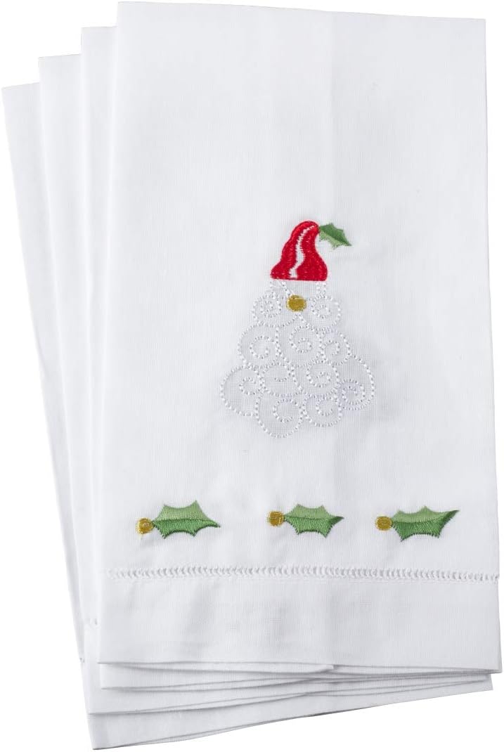 Saro Lifestyle Christmas Embroidered Towel Set