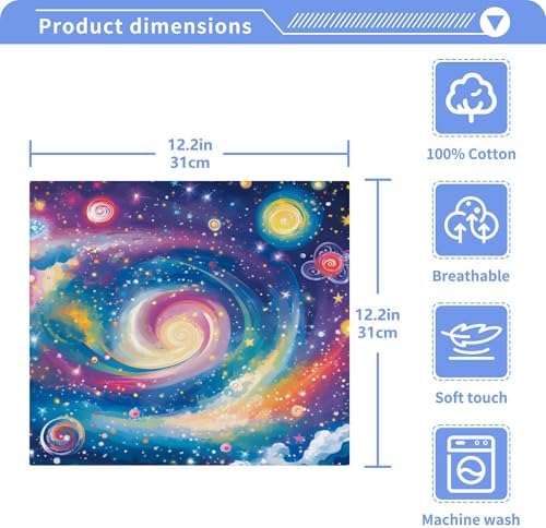 Fast Drying Galaxy Washcloth Set for Bathroom Kitchen