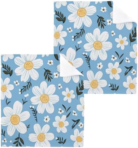 Yettasbin Daisy Flower Washcloth Set for Classification