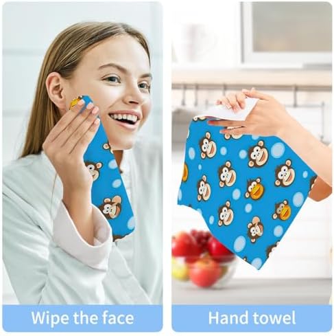 Eco-Bright Cartoon Monkey Washcloth 2-Pack