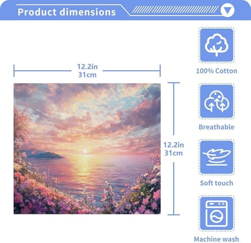 Xigua Sun Setting Washcloth Set - Absorbent Multi-Functional