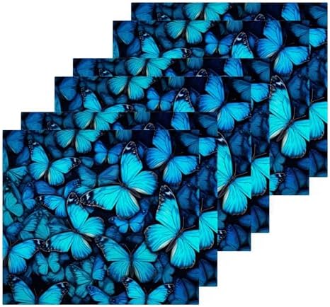 Blue Butterfly Washcloth Set Soft and Reusable