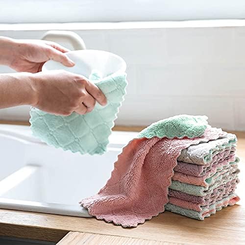 Reusable Fast Drying Machine Washable Coral Velvet Hanging Hand Towels