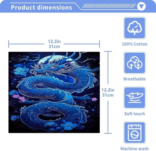 2-Pack Dragon Washcloths Soft Absorbent Baby Face Towels