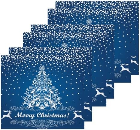 Merry Christmas Blue Washcloth Set 2-Pack for Babies
