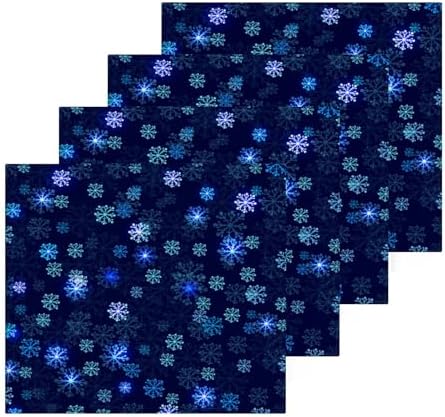 Perfect for Washes Delightful Blue Snowflake Washcloth Set for Baby Adults