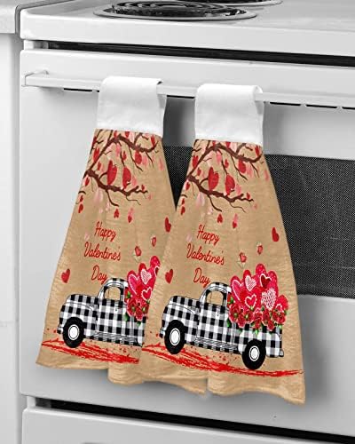 Amusing Red Love Hand Tie Towel Set