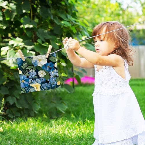 Floral Beauty Washcloth Set Soft Absorbent 12x12