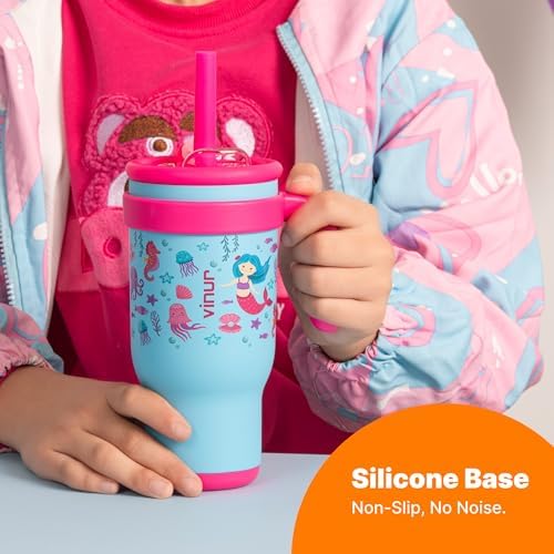 Kids Travel Stainless Steel Tumbler with Straw