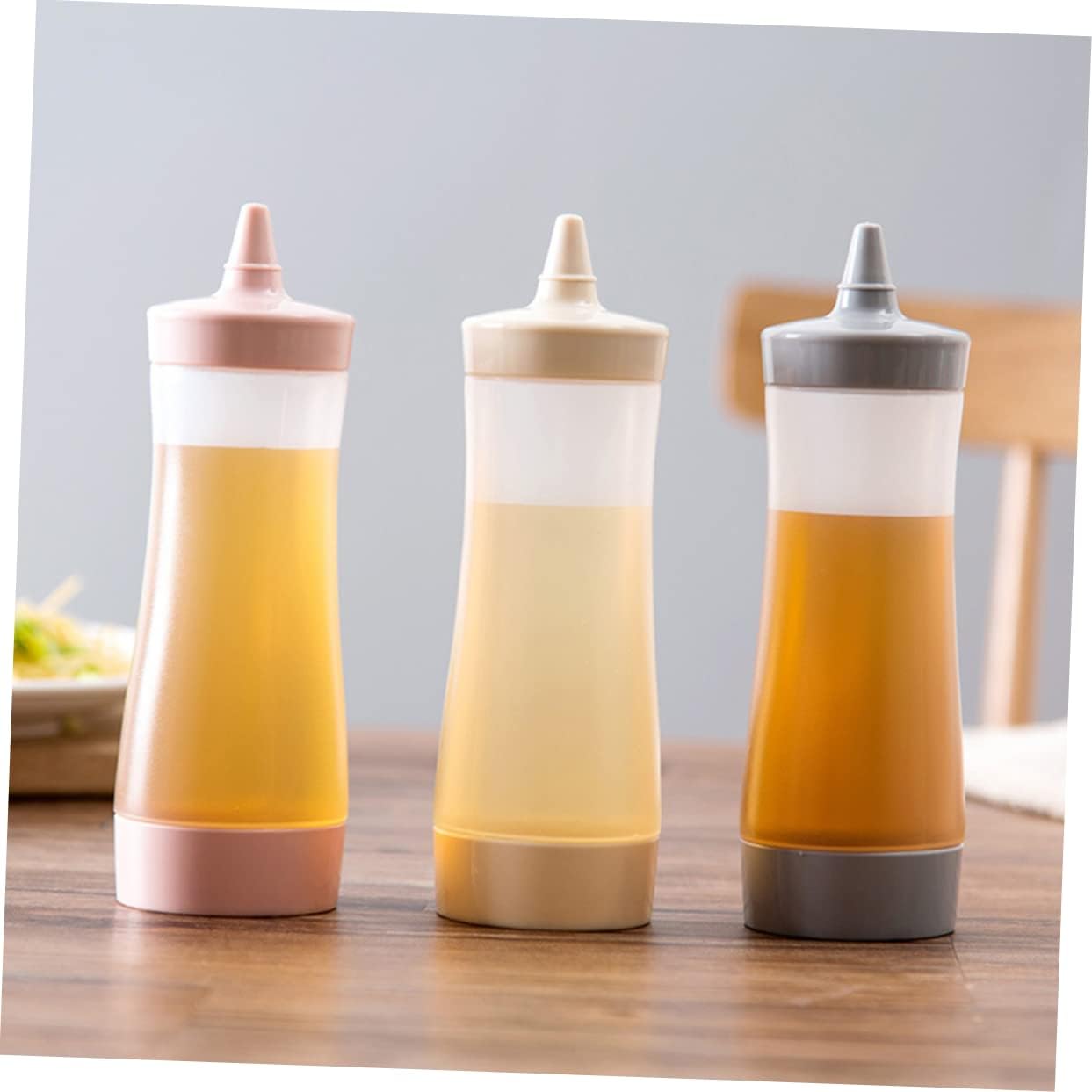 3-Piece Squeeze Condiment Bottles