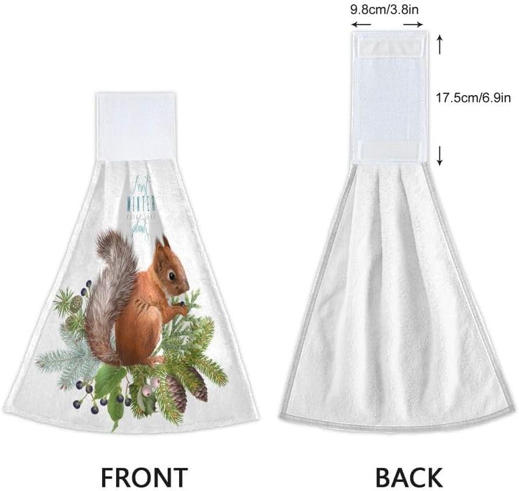 Winter Squirrel-Packed Tamniee Kitchen Towels 2PCS for Home Kitchen