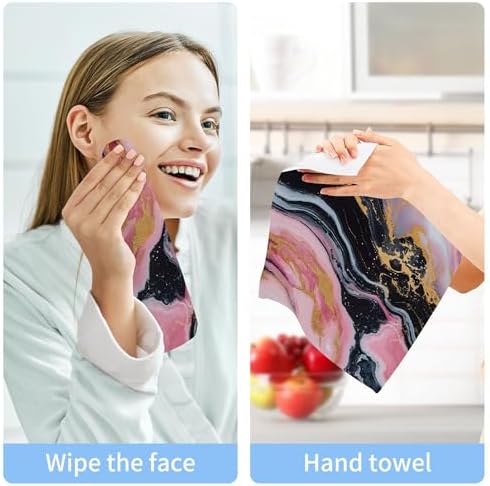 Premium Marble Washcloth Set for Fast Drying