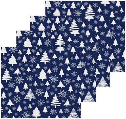 Xigua Christmas Trees Washcloth Set 212 Pcs 12x12inch Fast Drying Multi-Purpose Use