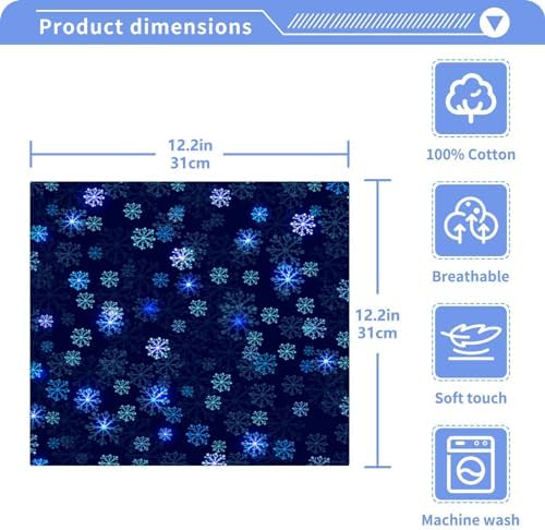 Perfect for Washes Delightful Blue Snowflake Washcloth Set for Baby Adults