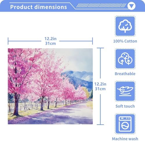 Cherry Blossom Washcloth Set - Fast Drying Multi-Purpose Towels