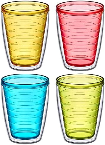 Perfect for Entertaining Gifting 16-Ounce Double-Wall Plastic Tumblers