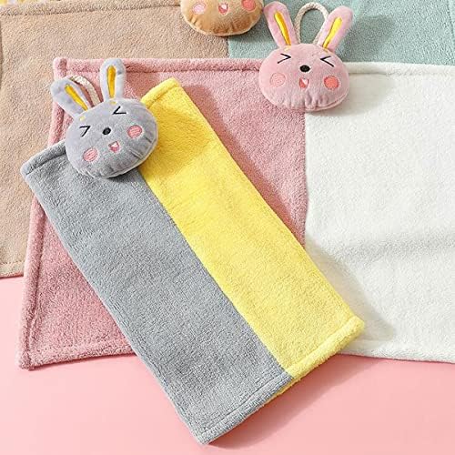 Ewanda 3 Pack Cute Rabbit Hand Towels with Hanging Loop 1