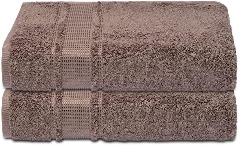 2-Piece Mocha Brown Bath Towel Set