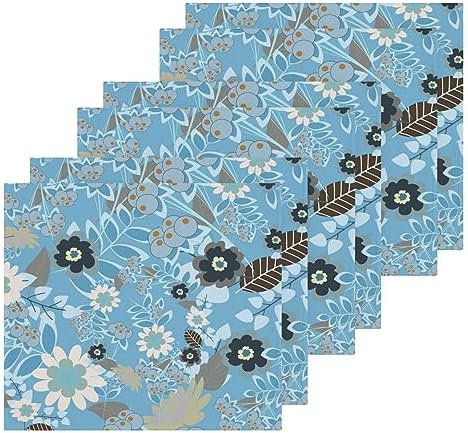 YETTASBIN Abstract Flowers Washcloths 2 Pack