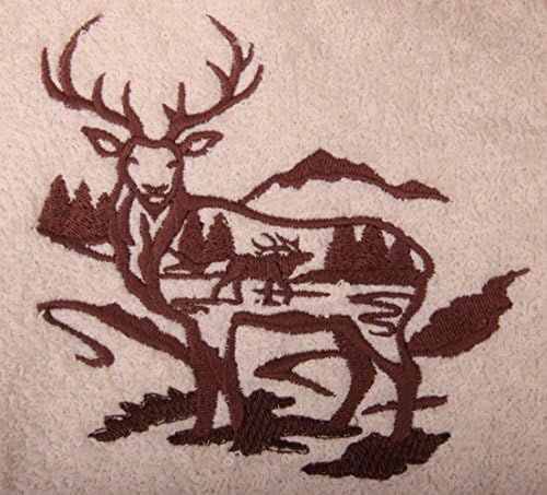 Big Black Horse Bath Towel Set ELK Silhouette